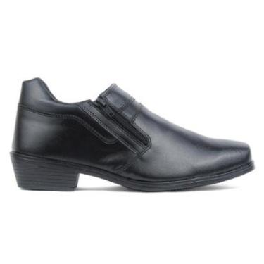 Imagem de Bota Oxford Sapato Social de Cano Baixo com Zíper Duplo Couro Ecológico-Masculino