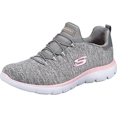 Imagem de Skechers Tênis Feminino Summits, Cinza/Rosa claro, 6