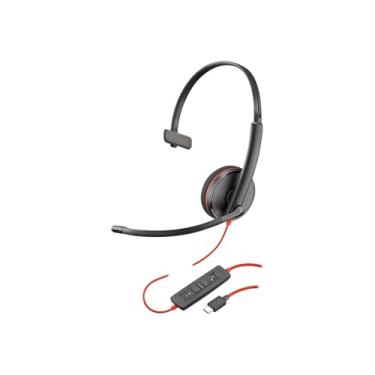 Imagem de Plantronics 209748-101 Black Wire Série 3200 Fone de ouvido UC com fio USB-C