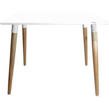 Imagem de Mesa de Jantar 90x54 Retangular Pe Palito 75cm Suporte Respiga  - Jtho