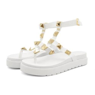 Imagem de Sandália de Dedo Feminina Papate Gladiadora Rasteirinha Tratorada Plat