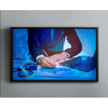 Imagem de Quadro Decorativo Contabilidade Escritórios  Tela Canvas Premium Salas