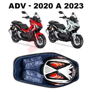 Imagem de Forração Honda ADV 150 Baú Forro Premium Scooter Azul - Jaspe Ateliê, 