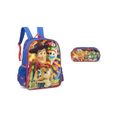 Imagem de Kit Escolar Toy Story Disney Oficia Mochila Costas + Estojo  - Luxcel