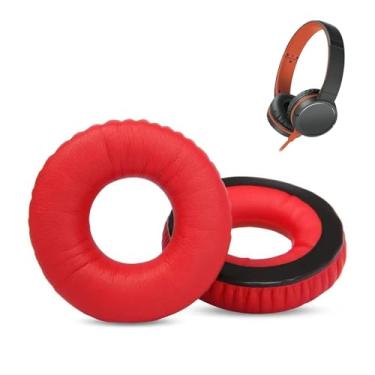 Imagem de XRHTONG Almofadas auriculares de substituição Prime compatíveis com Sony MDR-ZX660AP ZX660 AP Almofadas auriculares para fone de ouvido (couro proteico/espuma de memória)