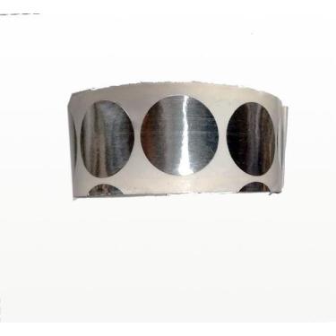 Imagem de Etiqueta Dourada Chancela 6 cm - 500 unid - Teodoro Impressos, prata