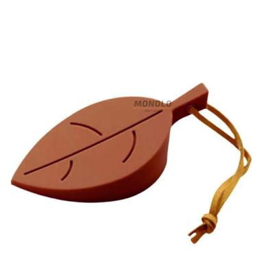 Imagem de Peso Porta Protetor Prendedor Aparador Silicone Folha - Monolo, Marron