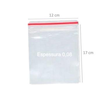 Imagem de Saco 12x17 Fecho Zip Saquinho Abre Fecha Transparente 500 U 0,08 - B&K