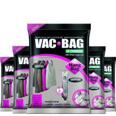 Imagem de Combo: 5 Saco A Vácuo C/ Cabide Vac Hang Bag 70 X 120 Ordene