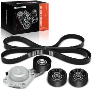 Imagem de A-Premium Kit de transmissão de correia serpentina do motor com tensor e tensor compatível com Ford F-250 Super Duty F-350 Super Duty 2011-2018, E-350 E-450 Super Duty & Starcraft Bus Starlite, 6,2L,