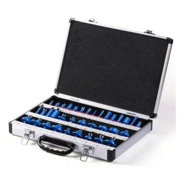 Imagem de Fresa Para Tupia 6Mm Maleta De Alumínio Com 35 Fresas