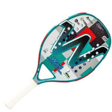 Imagem de Raquete de Beach Tennis Wave Super Control Cinza e Verde Carbono 12k