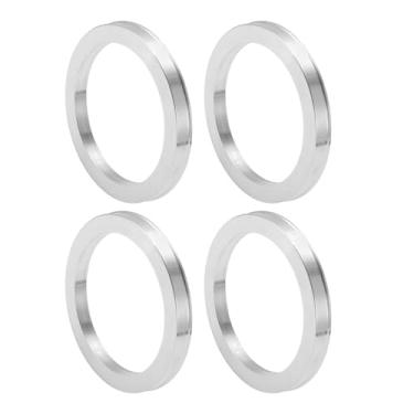 Imagem de INFINAUTO Anéis centralizados no cubo da roda do carro OD 100,1 mm para ID 79,6 mm eixo central de rodas amortecedores Hubrings liga de alumínio tom prata durável