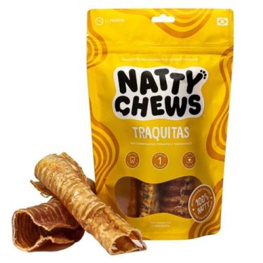 Imagem de MORDEDOR PET NATURAL PET CÃES Cannelloni Natty Chews  2 Un Traqueia Bo