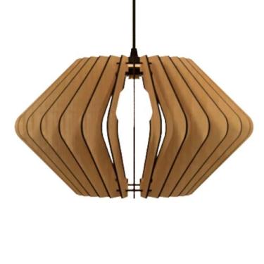Imagem de Luminária Teto tipo Pendente VINCI MDF - Completa - CORALISA, MDF CRU,