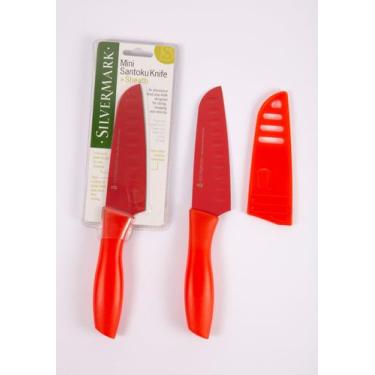 Imagem de Faca Vermelha Mini Santoku - Silvermark