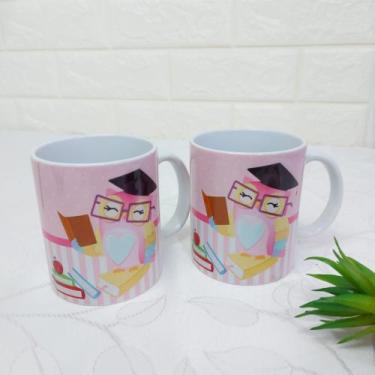 Imagem de Caneca Porcelana Branca Personalizada Dia dos Professores - BeiBi