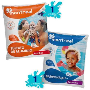 Imagem de Barrilha Leve 2kg Montreal + Sulfato de Alumínio Montreal 2kg