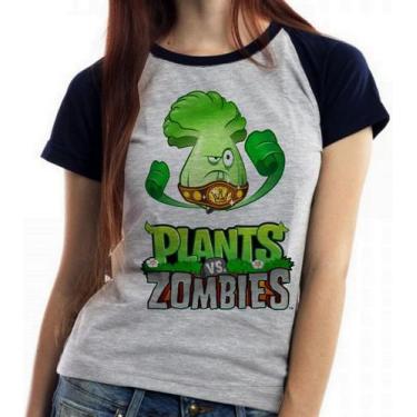 Imagem de Baby look blusa feminina ou Camiseta unissex Plants vs Zombies  - Empó