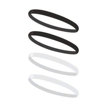 Imagem de Faixa de Cabelo com Silicone 4 unidades Preta e Branca - SPORTBR
