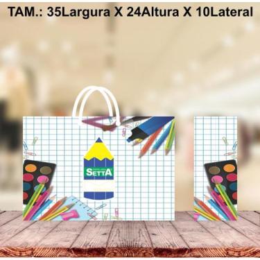 Imagem de Sacola em papel personalizada cores variadas - CASSIA PERSONALIZADOS