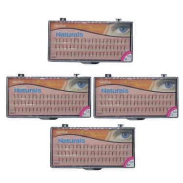 Imagem de 4 Cílios Tufos Sem Nó Para Alogamento 6d Seda Volume Russo D - Lullu P