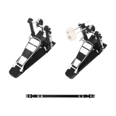 Imagem de YIJU Pedal de bateria dupla, pedal de corrente dupla, pedal de instrumento musical, pedal de bumbo duplo resistente para bateria eletrônica
