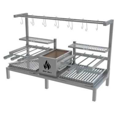 Imagem de Churrasqueira Hotbox Parrilla Argentina Com Espetos e Varal Para Alven