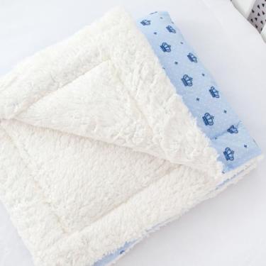 Imagem de Cobertor Saída Maternidade Mantinho Berço Bebê Sherpa Grosso - Criativ