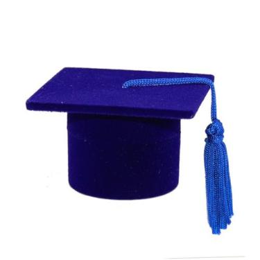 Imagem de Embalagem Caixinha Para Anel De Formatura Capelo De Veludo - Lojas La+