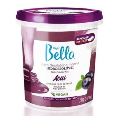 Imagem de Cera Depilatória Morna Hidrossolúvel Açaí 1,3Kg - Depill Bella - Depil