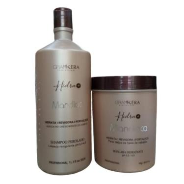 Imagem de Kit Mandioca Grankéra: Shampoo Fortificante 1 Kg, Máscara Capilar 1 Kg.