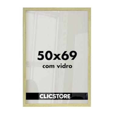 Imagem de Moldura para Quebra Cabeça Grow Puzzle 1000 peças 50x69 cm com Vidro Decoração Interiores Parede Sala Escritório Office (Carvalho)