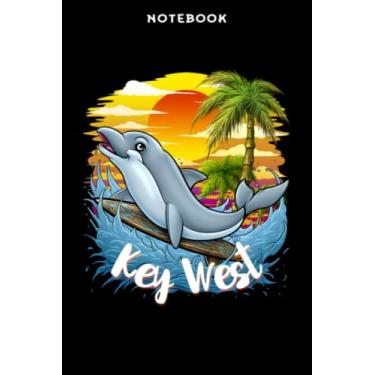 Imagem de Notebook Kēÿ WēsGrāphic Dōlphin Sūrfing Vācātiōn Bēāchēs Ārt: 6" x 9", over 100 pages/Lined Journal,Management,Notebook Journal,Daily Organizer