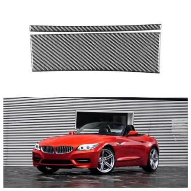 Imagem de IKUESM Compatível com BMW Z4 Series E89 2009-2016 Acessórios Interior de fibra de carbono Controle central do carro Botão CD Painel inferior Adesivos de capa de acabamento(Left-hand drive)