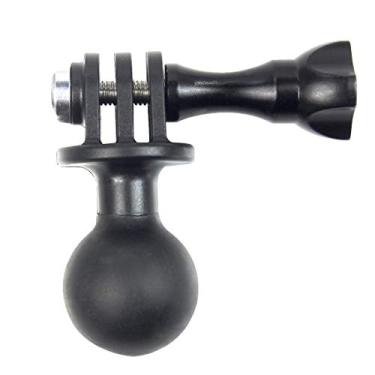 Imagem de YUANTING 1" Ball Mount Universal Head Adapter com Pino de Polegar para GoPro Hero 9, 8 Black, 7 Black, 7 Silver, 7 White, 6, 5, 4, 3+, 5 Session, MAX, DJI Osmo Action (Cabeça de Bolinha Preta)
