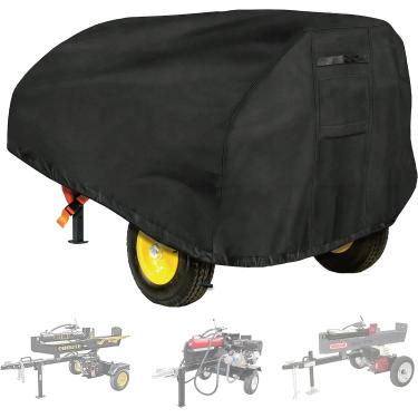 Imagem de GREHABOR Capa divisora de troncos resistente 600D impermeável Oxford pano divisor de madeira capa para 15-45 toneladas gás ou elétrico log splitters, 210.8 cm C x 114.3 cm L x 99.1 cm A