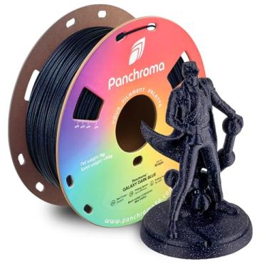 Imagem de Polymaker Filamento PLA Panchroma Galaxy, filamento de impressora 3D PLA azul escuro Galaxy 1kg - Filamento de impressão 3D cintilante, precisão dimensional +/- 0,03 mm (bocal de 0,6 mm necessário)