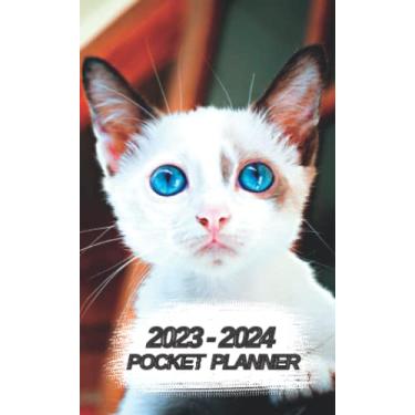 Imagem de Kittens Pocket Planner 2023-2024: 2 Year Pocket planner 2023-2024 for Purse | Two Year Monthly Agenda Organizer|January 2023 to December 2024|Monthly Planner With Kittens and cats