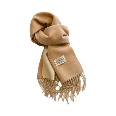 Imagem de Cachecol de Caxemira Dupla Face - Pashmina Quente para Inverno, Dfp022