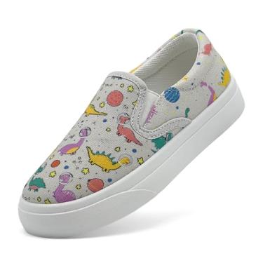 Imagem de Tênis infantil para meninas e meninos, de lona, leve, respirável, desenho animado, cano baixo, casual, Cinza, 10.5 Little Kid
