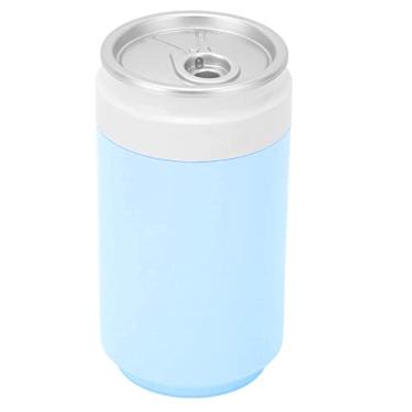 Imagem de Umidificador USB Em Formato de Lata Com Luz LED, Ultra Silencioso e Portátil para Uso Doméstico, No Escritório, No Carro e Em Viagens (Azul)