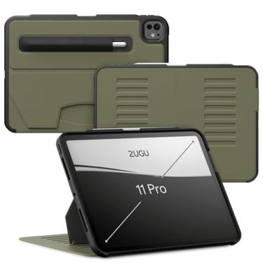 Imagem de Zugu Case Para iPad Pro 11 (M4/M5) 2024/2025, capa protetora fina com suporte para Apple Pencil, despertar/hibernar automaticamente, vários ângulos de visualização, capa para iPad Pro de 11 polegadas