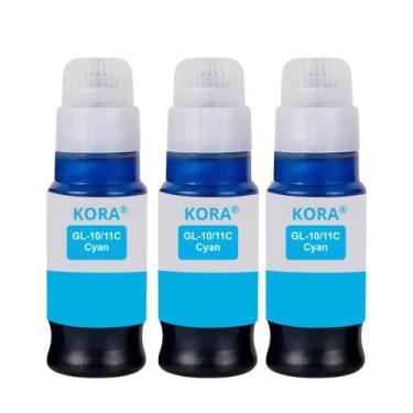 Imagem de Tinta Compativel P/uso Canon GI-10 G7010 G6010 Kit 3 Ciano - KORA