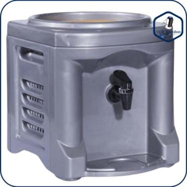 Imagem de Suporte p/ galão de água 10/20l com cuba de barro - GMOLD, PRATA