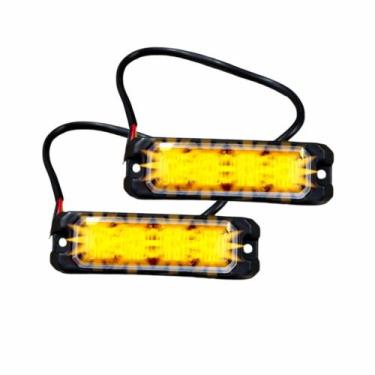 Imagem de Kit 2 Estrobos Led Âmbar 12v Polícia Som Carro Moto Van - Terratto