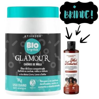 Imagem de Ativador de Cachos Glamour Bio 1kg +Óleo Mel Natural 60ml - Trihair