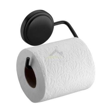 Imagem de Porta Papel Higiênico Papeleira Com Adesivo Future Preto