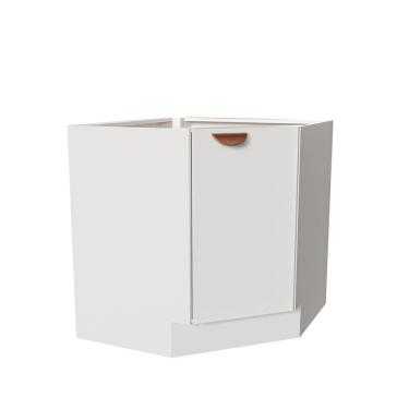 Imagem de Balcão de Canto Oblíquo sem Tampo Arizona Cabecasa Madeiramadeira Branco/Cobre