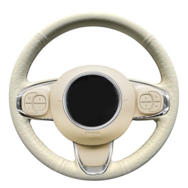 Imagem de MEWANT Capa de volante costurada à mão para Fiat 500 2015-2021 / 500C 2016-2021 Acessórios de volante para Fiat 500